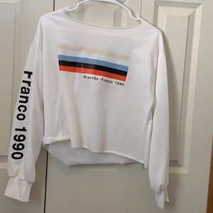 Franco 1990 crop top long sleeve sweater